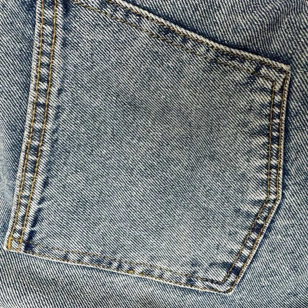 AVEC LES FILLES Acid Wash Distressed Destroyed Wide Leg Denim Jeans Size 29